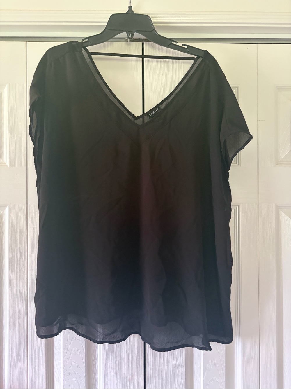 Black Torrid  V-Neck Short Sleeve Women’s Top